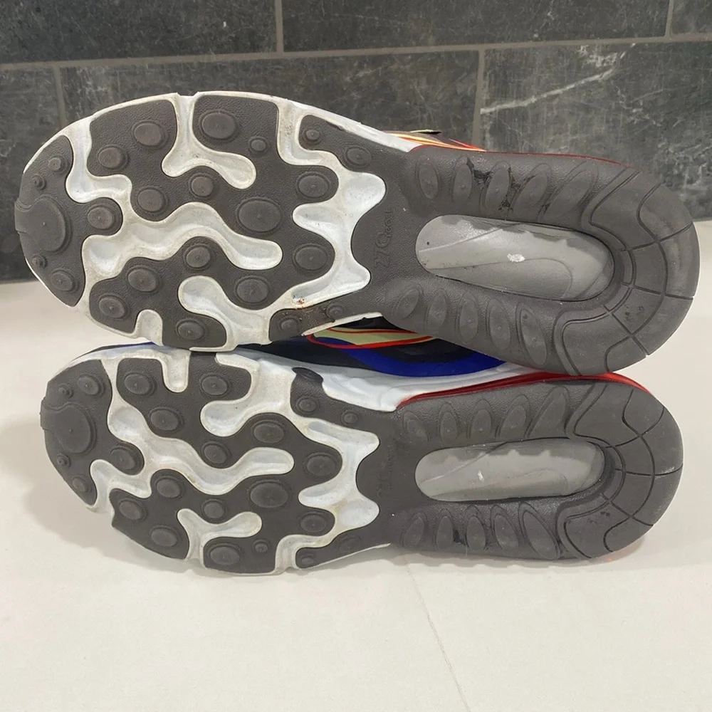 Nike Air Max React 270 GS CT1630-001 Thunder‎ Grey / Barely Volt Youth Size 6.5
